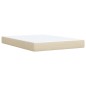 vidaXL Giroletto a Molle con Materasso Crema 160x200 cm in Tessuto vidaXL Giroletto a Molle con Materasso Crema 160x200 cm in Tessuto