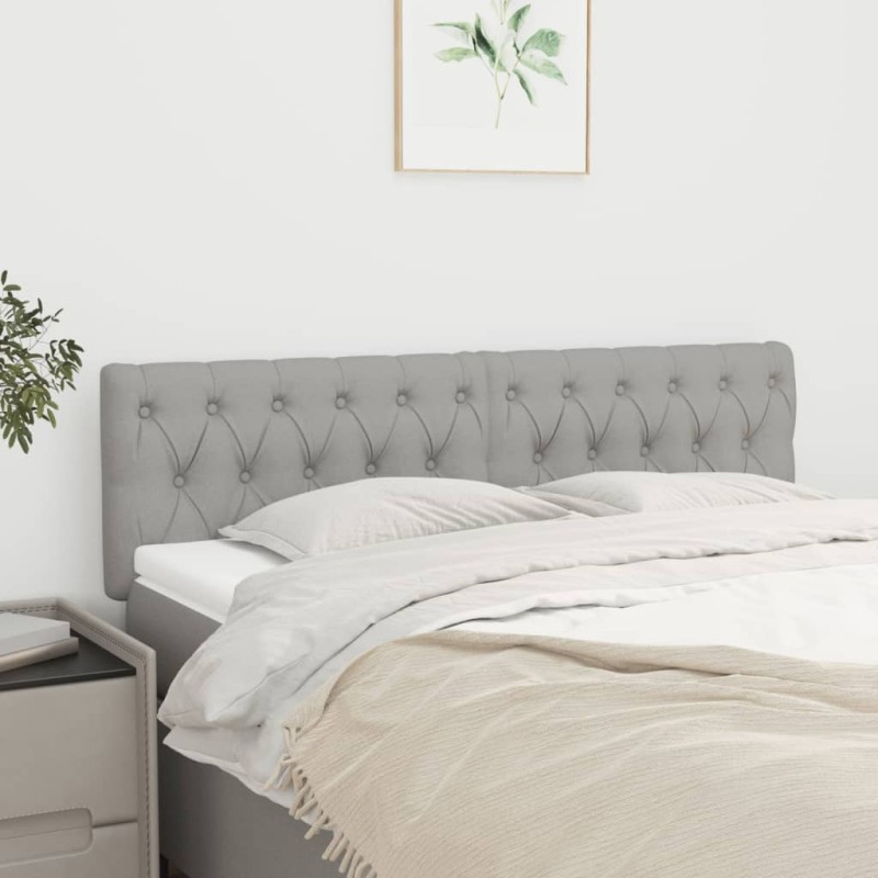 vidaXL Testiere 2 pz Grigio Chiaro 72x7x78/88 cm in Tessuto vidaXL Testiere 2 pz Grigio Chiaro 72x7x78/88 cm in Tessuto