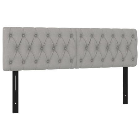 vidaXL Testiere 2 pz Grigio Chiaro 72x7x78/88 cm in Tessuto