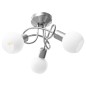 vidaXL Lampadario Paralume in Ceramica a Coppa Bianco 3 Lampadine E14 vidaXL Lampadario Paralume in Ceramica a Coppa Bianco 3 Lampadine E14