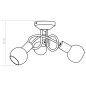 vidaXL Lampadario Paralume in Ceramica a Coppa Bianco 3 Lampadine E14 vidaXL Lampadario Paralume in Ceramica a Coppa Bianco 3 Lampadine E14