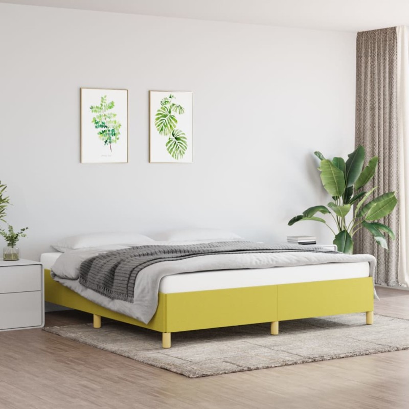 vidaXL Giroletto senza Materasso Verde 160x200 cm in Tessuto vidaXL Giroletto senza Materasso Verde 160x200 cm in Tessuto