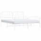 vidaXL Giroletto con Testiera e Pediera Metallo Bianco 183x213 cm vidaXL Giroletto con Testiera e Pediera Metallo Bianco 183x213 cm