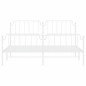 vidaXL Giroletto con Testiera e Pediera Metallo Bianco 183x213 cm vidaXL Giroletto con Testiera e Pediera Metallo Bianco 183x213 cm