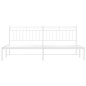 vidaXL Giroletto con Testiera Metallo Bianco 200x200 cm vidaXL Giroletto con Testiera Metallo Bianco 200x200 cm