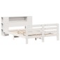 vidaXL Giroletto senza Materasso Bianco 150x200 cm Legno Massello Pino vidaXL Giroletto senza Materasso Bianco 150x200 cm Legno Massello Pino