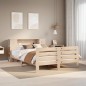 vidaXL Letto senza Materasso 135x190 cm in Legno Massello di Pino vidaXL Letto senza Materasso 135x190 cm in Legno Massello di Pino