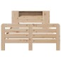 vidaXL Letto senza Materasso 135x190 cm in Legno Massello di Pino vidaXL Letto senza Materasso 135x190 cm in Legno Massello di Pino