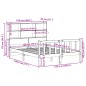 vidaXL Letto Libreria senza Materasso 120x190cm Legno Massello di Pino vidaXL Letto Libreria senza Materasso 120x190cm Legno Massello di Pino