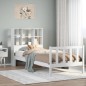 vidaXL Letto Libreria senza Materasso Bianco 100x200 cm Legno di Pino vidaXL Letto Libreria senza Materasso Bianco 100x200 cm Legno di Pino