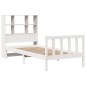 vidaXL Letto Libreria senza Materasso Bianco 100x200 cm Legno di Pino vidaXL Letto Libreria senza Materasso Bianco 100x200 cm Legno di Pino