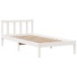 vidaXL Letto Libreria senza Materasso Bianco 100x200 cm Legno di Pino vidaXL Letto Libreria senza Materasso Bianco 100x200 cm Legno di Pino