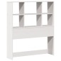 vidaXL Letto Libreria senza Materasso Bianco 100x200 cm Legno di Pino vidaXL Letto Libreria senza Materasso Bianco 100x200 cm Legno di Pino