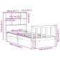 vidaXL Letto Libreria senza Materasso Bianco 100x200 cm Legno di Pino vidaXL Letto Libreria senza Materasso Bianco 100x200 cm Legno di Pino