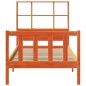 vidaXL Letto Libreria senza Materasso Marrone Cera 90x190 cm in Pino