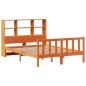 vidaXL Letto Libreria senza Materasso Marrone Cera 135x190 cm in Pino vidaXL Letto Libreria senza Materasso Marrone Cera 135x190 cm in Pino
