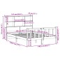 vidaXL Letto Libreria senza Materasso Marrone Cera 135x190 cm in Pino vidaXL Letto Libreria senza Materasso Marrone Cera 135x190 cm in Pino