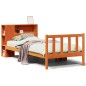 vidaXL Letto Libreria senza Materasso Marrone Cera 75x190 cm in Pino vidaXL Letto Libreria senza Materasso Marrone Cera 75x190 cm in Pino