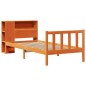 vidaXL Letto Libreria senza Materasso Marrone Cera 75x190 cm in Pino vidaXL Letto Libreria senza Materasso Marrone Cera 75x190 cm in Pino