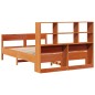 vidaXL Letto Libreria senza Materasso Marrone Cera 160x200 cm in Pino vidaXL Letto Libreria senza Materasso Marrone Cera 160x200 cm in Pino