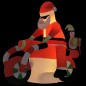 Babbo Natale Gonfiabile con LED 156 cm Babbo Natale Gonfiabile con LED 156 cm