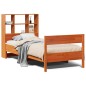 vidaXL Letto Libreria senza Materasso Marrone Cera 100x200 cm in Pino vidaXL Letto Libreria senza Materasso Marrone Cera 100x200 cm in Pino