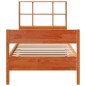 vidaXL Letto Libreria senza Materasso Marrone Cera 100x200 cm in Pino vidaXL Letto Libreria senza Materasso Marrone Cera 100x200 cm in Pino
