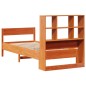 vidaXL Letto Libreria senza Materasso Marrone Cera 100x200 cm in Pino vidaXL Letto Libreria senza Materasso Marrone Cera 100x200 cm in Pino