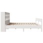vidaXL Letto Libreria senza Materasso Bianco 140x190 cm Legno di Pino vidaXL Letto Libreria senza Materasso Bianco 140x190 cm Legno di Pino