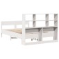 vidaXL Letto Libreria senza Materasso Bianco 140x190 cm Legno di Pino vidaXL Letto Libreria senza Materasso Bianco 140x190 cm Legno di Pino