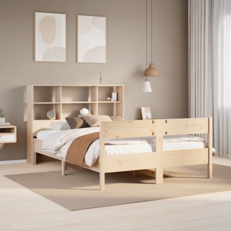vidaXL Letto Libreria senza Materasso 135x190 cm in Legno di Pino