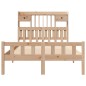 vidaXL Letto Libreria senza Materasso 120x190cm Legno Massello di Pino vidaXL Letto Libreria senza Materasso 120x190cm Legno Massello di Pino