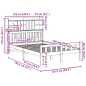 vidaXL Letto Libreria senza Materasso 120x190cm Legno Massello di Pino vidaXL Letto Libreria senza Materasso 120x190cm Legno Massello di Pino