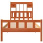 vidaXL Letto Libreria senza Materasso Marrone Cera 90x190 cm in Pino