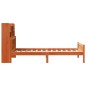 vidaXL Letto Libreria senza Materasso Marrone Cera 90x190 cm in Pino