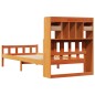 vidaXL Letto Libreria senza Materasso Marrone Cera 90x190 cm in Pino