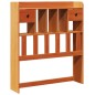vidaXL Letto Libreria senza Materasso Marrone Cera 90x190 cm in Pino