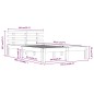 vidaXL Giroletto in Legno Massello 150x200 cm King Size vidaXL Giroletto in Legno Massello 150x200 cm King Size