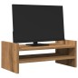 vidaXL Supporto per Monitor Rovere Artigianale 50x27x20 cm Truciolato