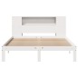 vidaXL Letto Libreria senza Materasso Bianco 160x200 cm Legno di Pino vidaXL Letto Libreria senza Materasso Bianco 160x200 cm Legno di Pino