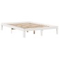 vidaXL Letto Libreria senza Materasso Bianco 160x200 cm Legno di Pino vidaXL Letto Libreria senza Materasso Bianco 160x200 cm Legno di Pino