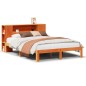 vidaXL Letto Libreria senza Materasso Marrone Cera 140x200 cm in Pino vidaXL Letto Libreria senza Materasso Marrone Cera 140x200 cm in Pino