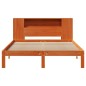 vidaXL Letto Libreria senza Materasso Marrone Cera 140x200 cm in Pino vidaXL Letto Libreria senza Materasso Marrone Cera 140x200 cm in Pino