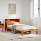 vidaXL Letto Libreria senza Materasso Marrone Cera 90x190 cm in Pino