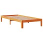 vidaXL Letto Libreria senza Materasso Marrone Cera 90x190 cm in Pino