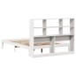 vidaXL Letto Libreria senza Materasso Bianco 140x190 cm Legno di Pino vidaXL Letto Libreria senza Materasso Bianco 140x190 cm Legno di Pino