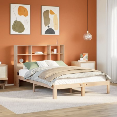 vidaXL Letto Libreria senza Materasso 140x200 cm in Legno di Pino