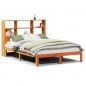 vidaXL Letto Libreria senza Materasso Marrone Cera 140x190 cm in Pino