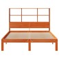 vidaXL Letto Libreria senza Materasso Marrone Cera 140x190 cm in Pino