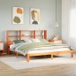 vidaXL Letto Libreria senza Materasso Marrone Cera 180x200 cm in Pino vidaXL Letto Libreria senza Materasso Marrone Cera 180x200 cm in Pino
